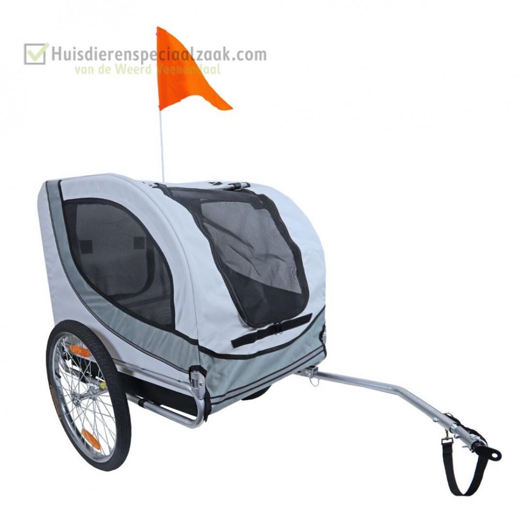 Honden fietskar runner in de kleur grijs