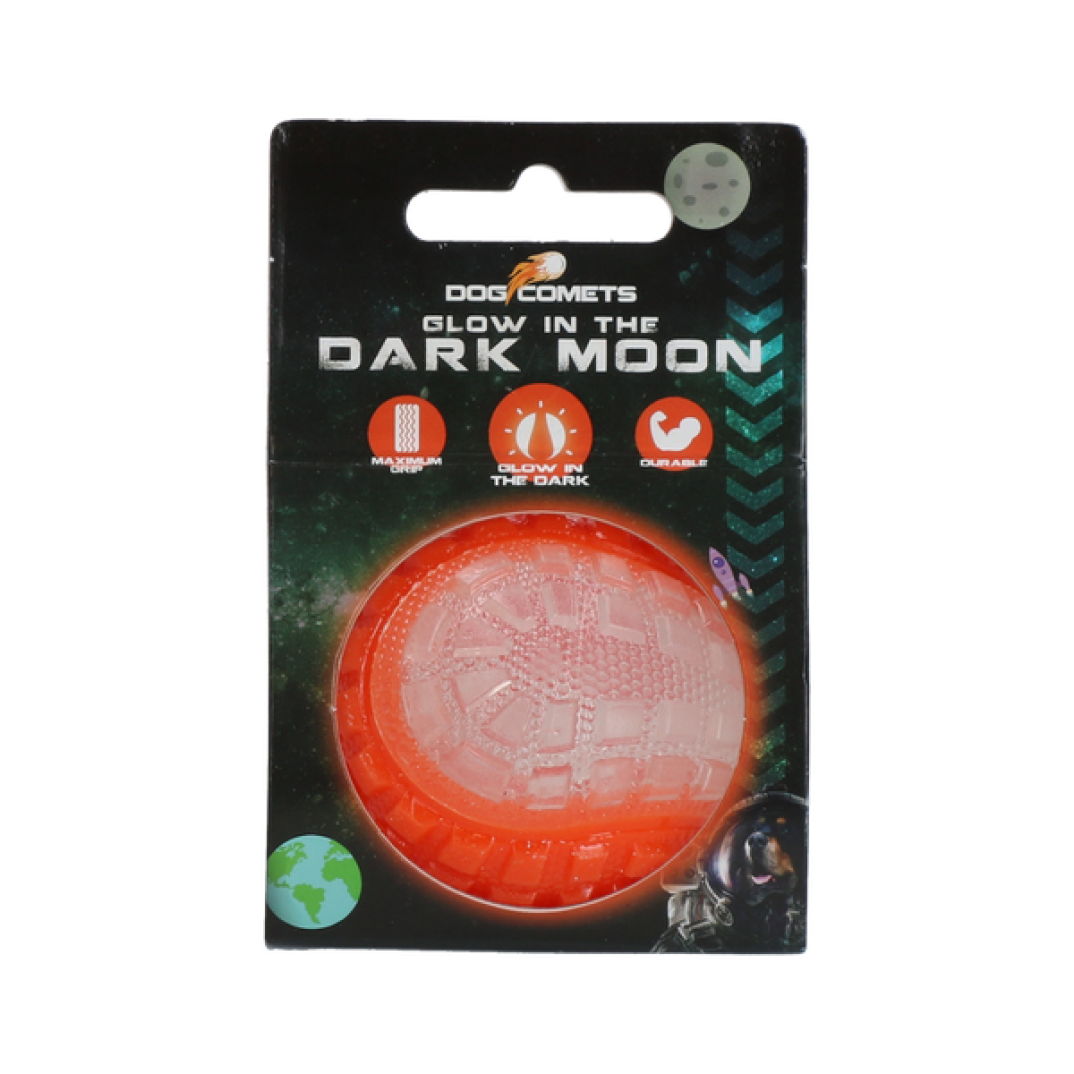 Dog Comets Glow In The Dark Moon Bal S Oranje Dog Comets Glow In The Dark Moon Bal S Oranje