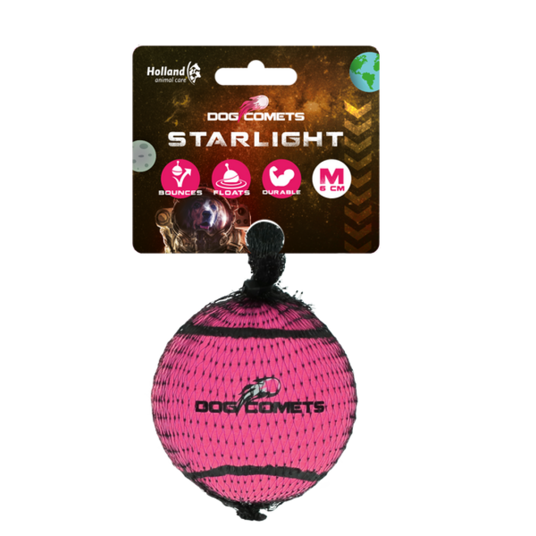 Dog Comets Starlight Tennisbal M Roze
