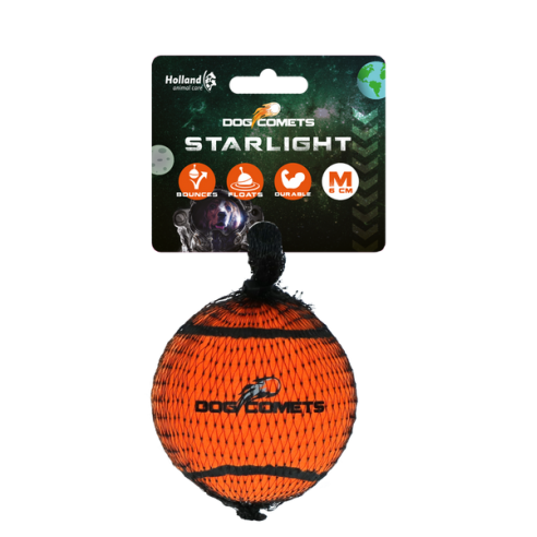 Dog Comets Starlight Tennisbal M Oranje