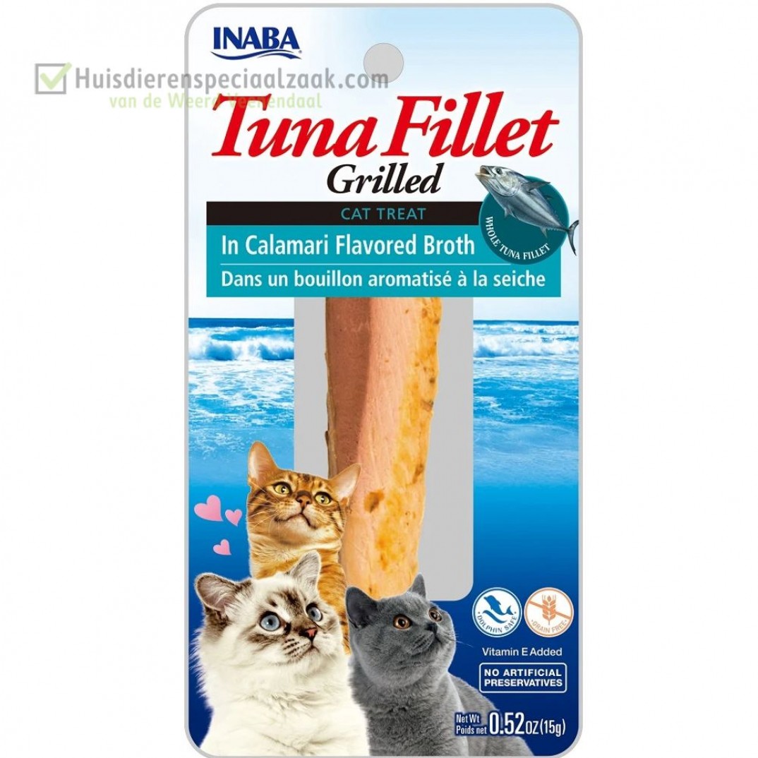 Inaba Ciao zacht gegrilde tonijn katten snack met Tonijn en bouillon