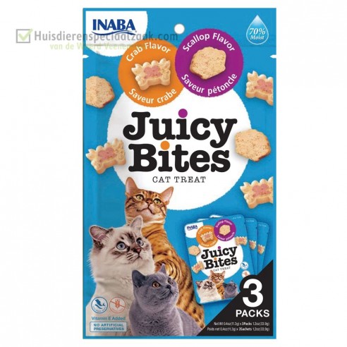 Inaba Ciao Juicy Bites, Sint-jakobsschelp en krab 