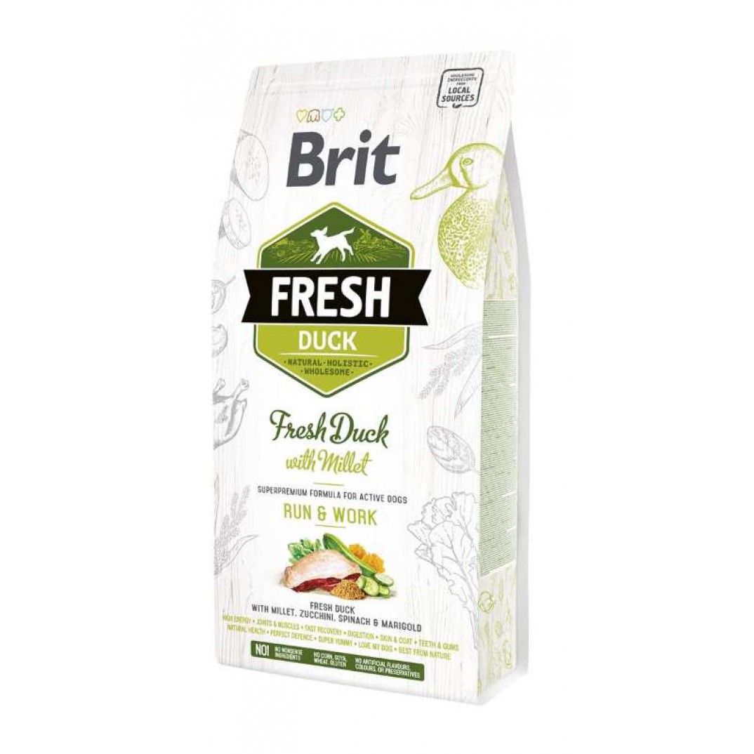 Brit Fresh Duck with Millet Active Run & Work 2,5kg