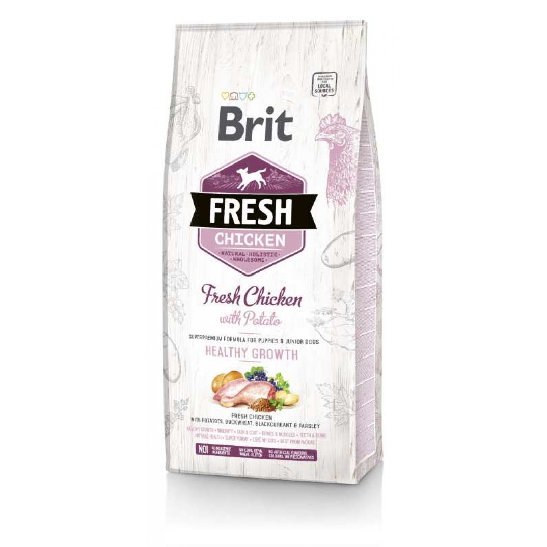 Brit Fresh Chicken with Potato Puppy Healthy Growth 12 kg