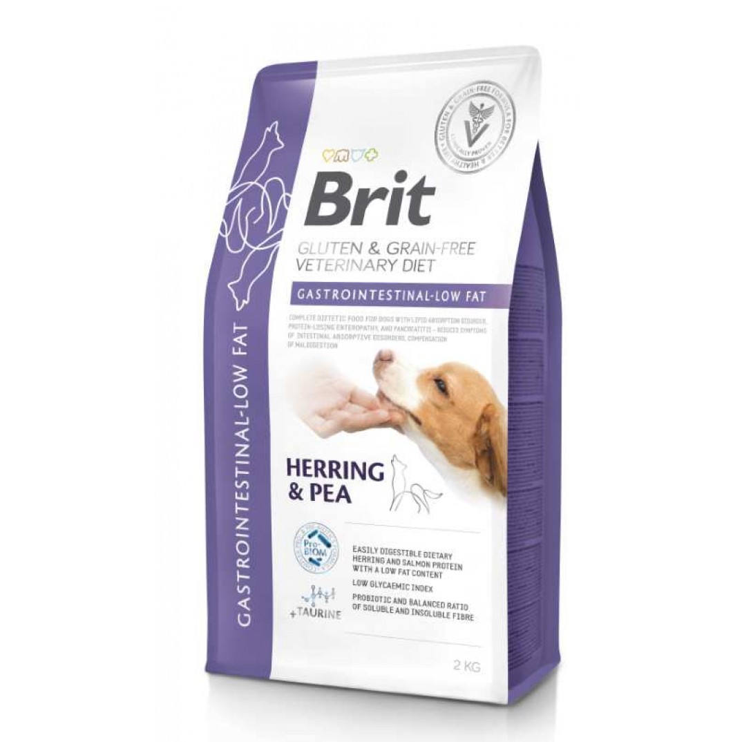 Brit graanvrij Dierenartsvoeding Gastrointestinal-low fat 2 kg