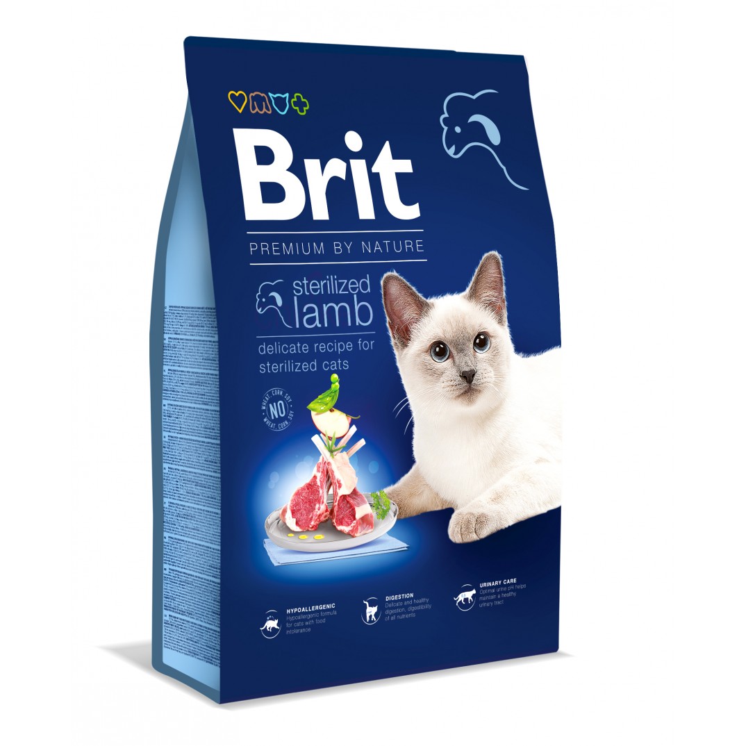 Brit Premium by Nature Cat - Sterilized Lamb 8kg