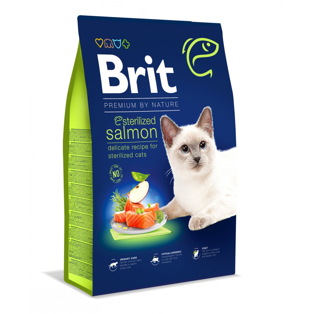 Brit Premium by Nature Cat - Sterilized Salmon 1.5kg