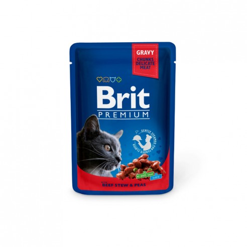 Brit Premium kat Beef Stew & Peas Actie 7 pouches