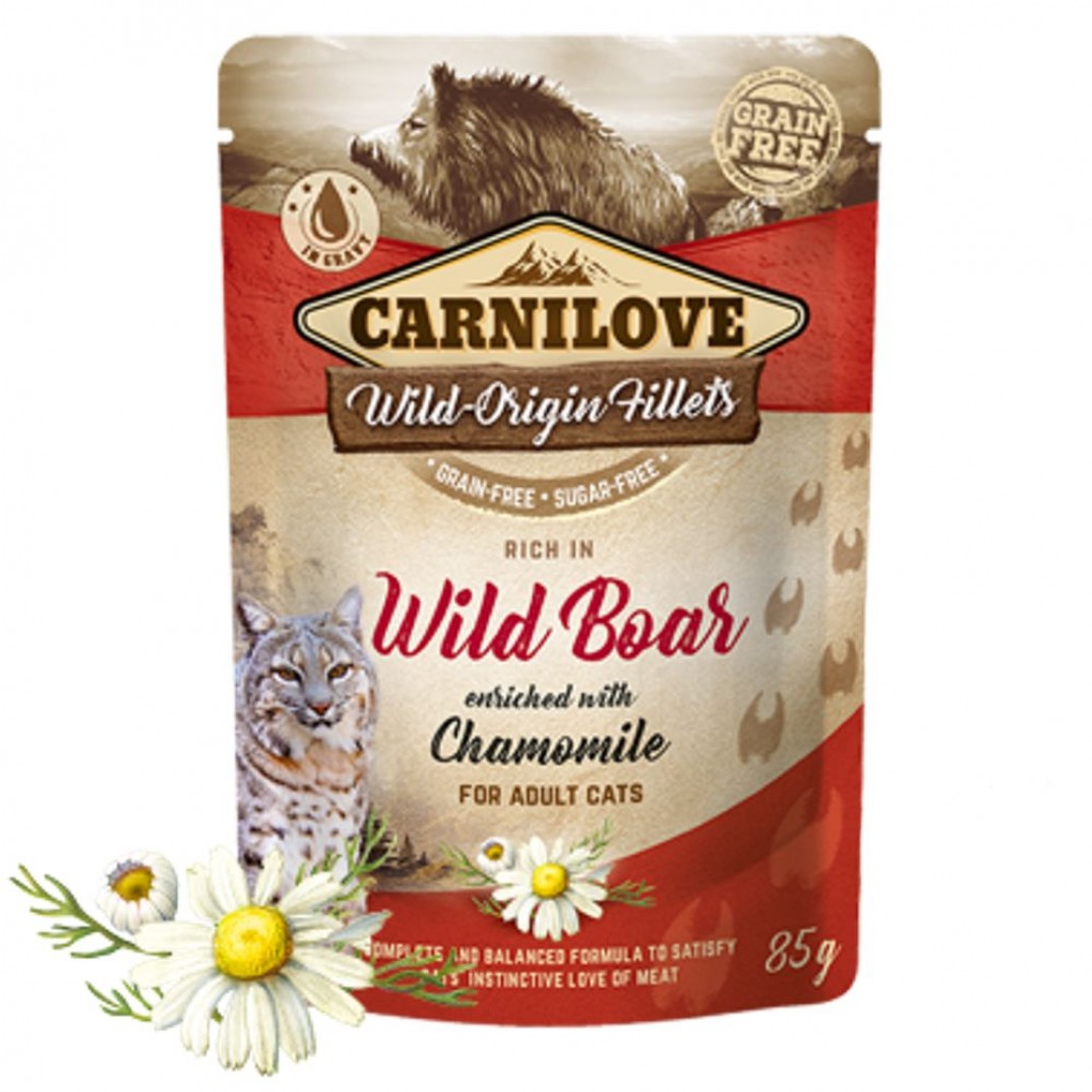 Carnilove paté met wild zwijn met kamille voor uw kat inhoud 85 gram