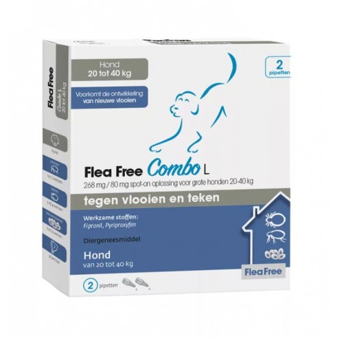 Flea Free Combo Hond L 20-40kg 2 pipetten