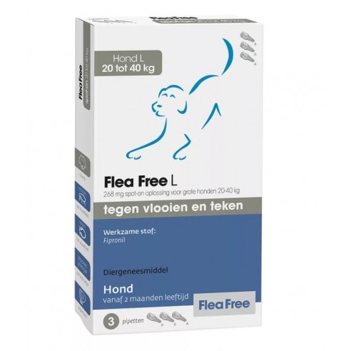 Flea Free Spot-on Hond L 20-30 kg 3 pipetten 