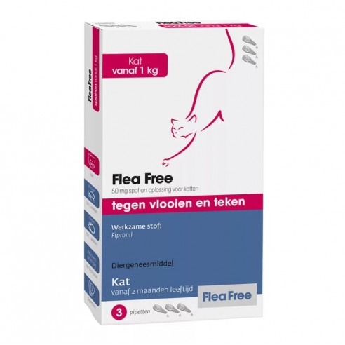 Flea Free Spot-on Kat 3 pipetten