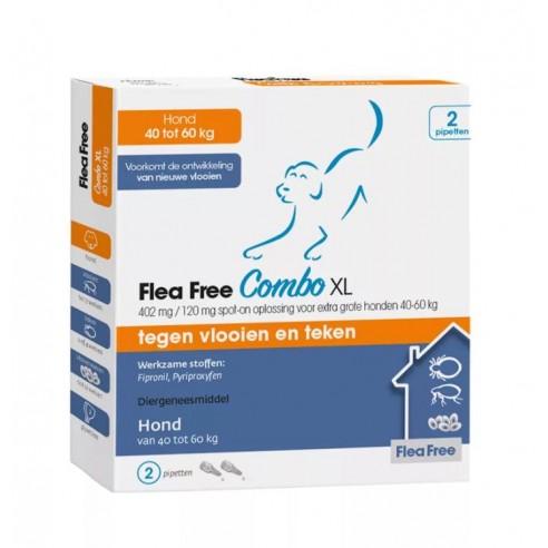 Flea Free Combo Hond XL 40-60kg 2 pipetten