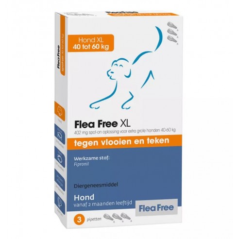 Flea Free Spot-on Hond XL 30-40 kg 3 pipetten