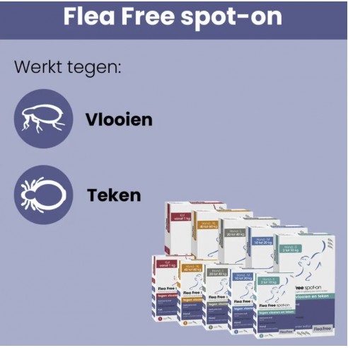 Flea Free Spot-on Hond M10-20 kg 3 pipetten