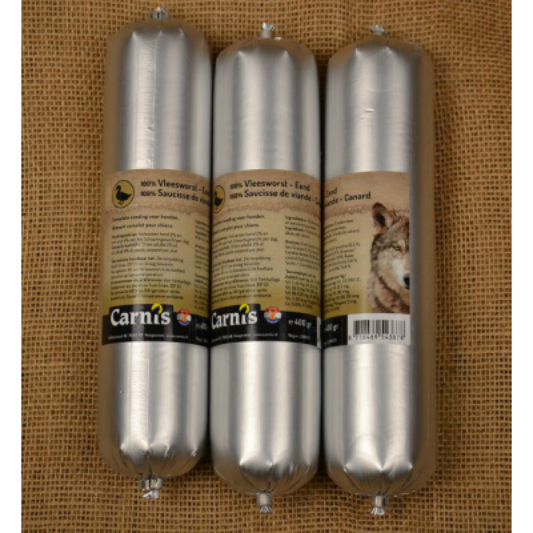 Carnis 100% 400gram vleesworst eend