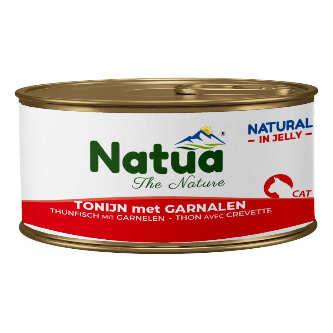 Natua natural jelly Tonijn met garnalen 85 gram Natua natural jelly Tonijn met garnalen 85 gram