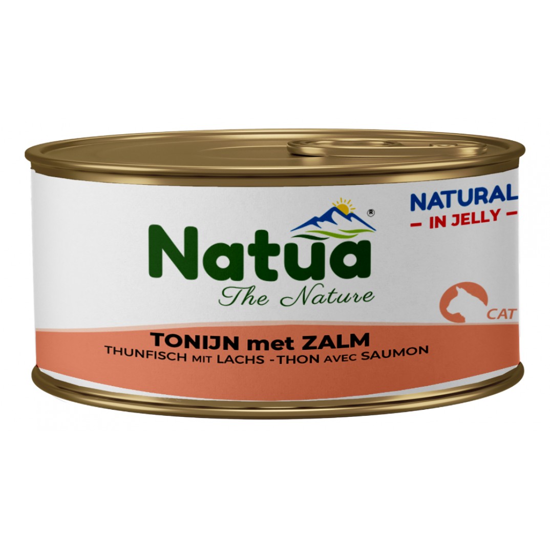 Natua natural jelly Tonijn met zalm 85 gram Natua natural jelly Tonijn met zalm 85 gram