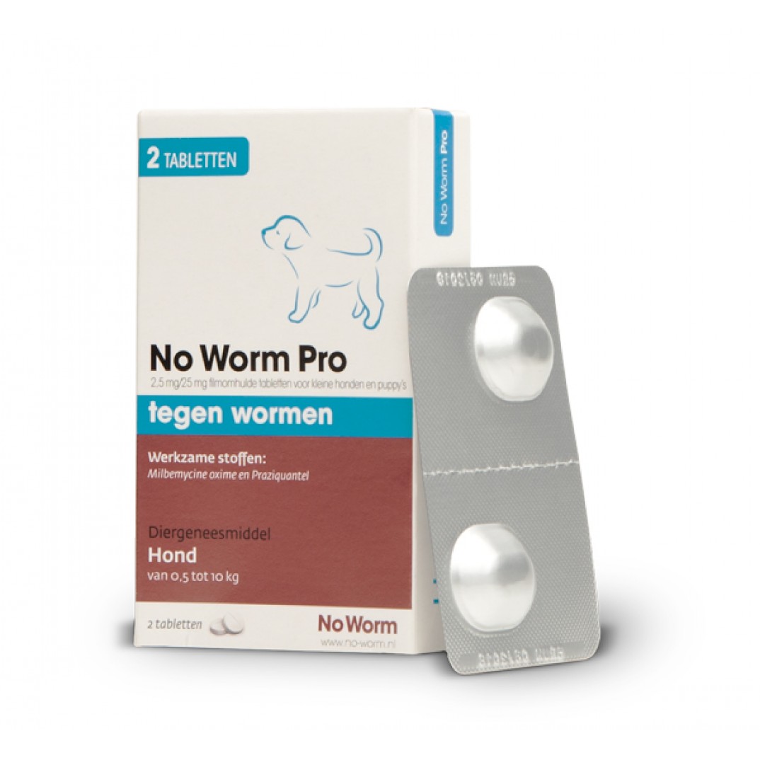 No Worm Pro puppy kleine hond 0.5 tot 10KG 2 tabletten