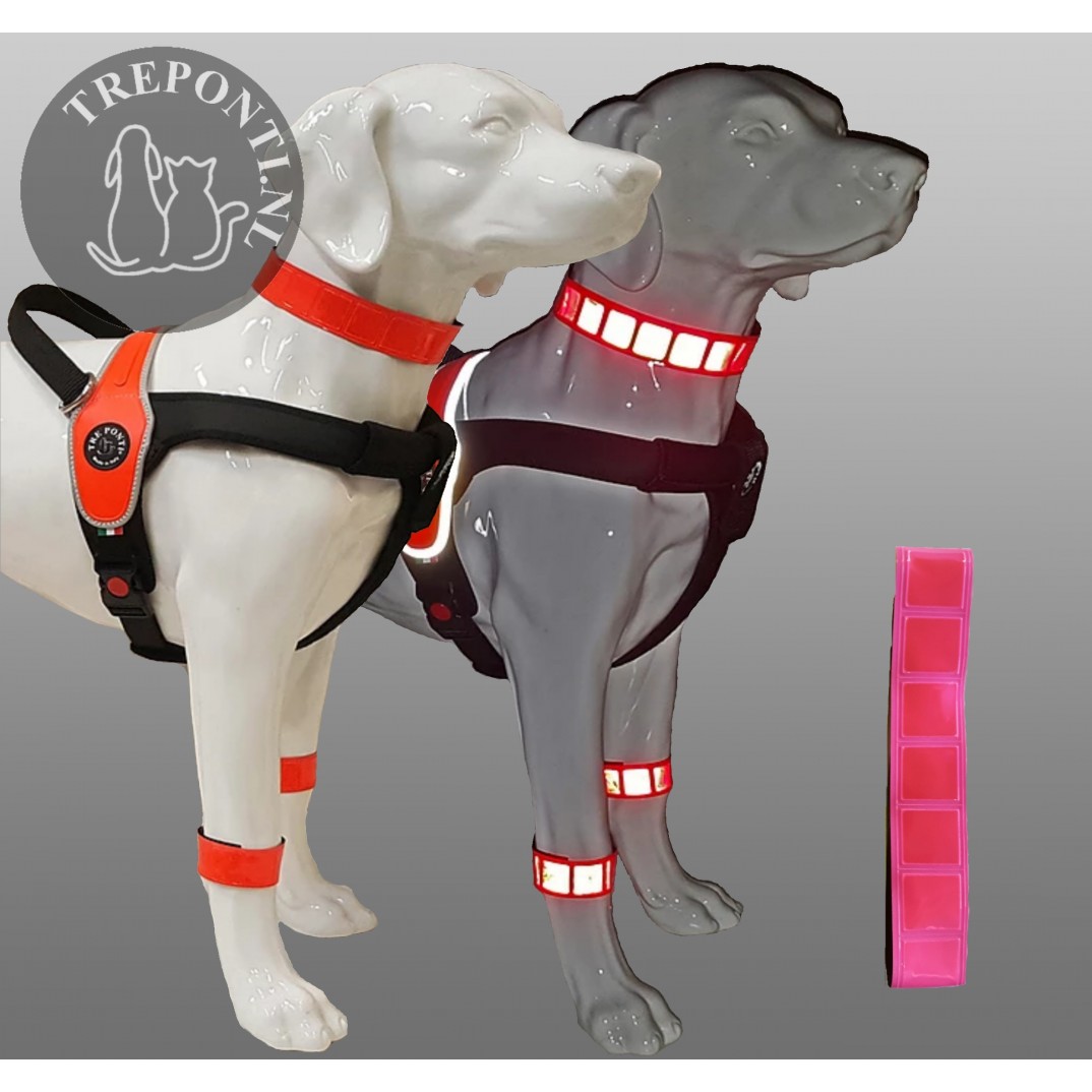 Tre ponti high visibility reflective banden set roze Tre ponti high visibility reflective banden set roze