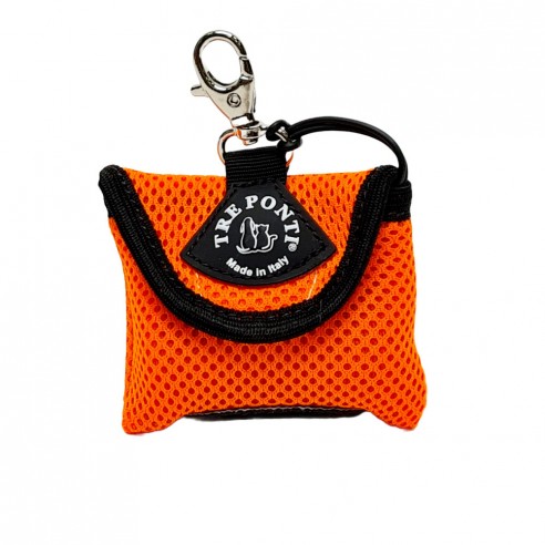 Tre Ponti poepzakjes houder mesh -  neon oranje