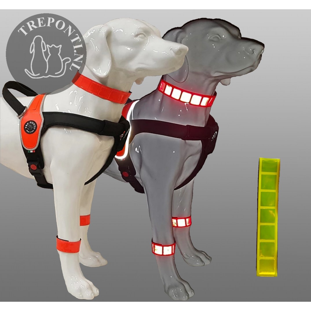 Tre ponti high visibility reflective banden set - geel Tre ponti high visibility reflective banden set - geel