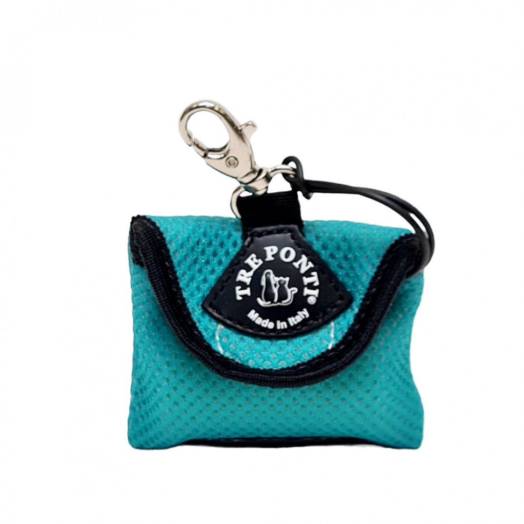 Tre Ponti poepzakjes houder mesh - aqua Tre Ponti poepzakjes houder mesh - aqua