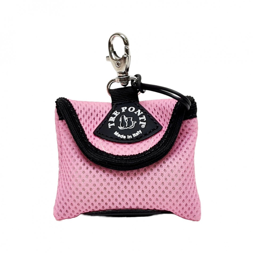 Tre Ponti poepzakjes houder mesh - pastel roze Tre Ponti poepzakjes houder mesh - pastel roze